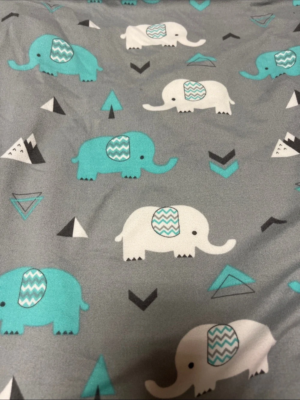 Pack and Play Unisex Elephant & Whale Fitted Crib Sheets - Gray & White